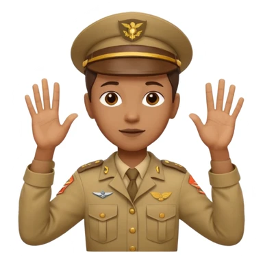 “Emoji-style person in a scout uniform making a balancing gesture with both hands sticker