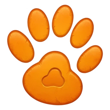 a light orange pawprint sticker