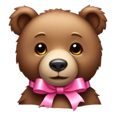 Bear with pink ribbon sticker