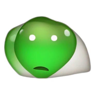 Emoji with green heart in eyes sticker