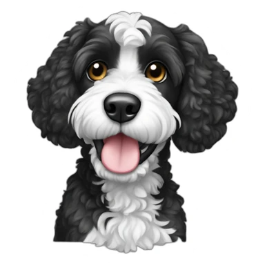 black-and-white-doodle-cockapoo sticker