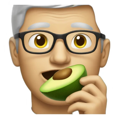 Tim cook eating avocado sticker