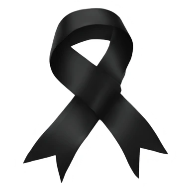 Create a black ribbon for memorial purposes. sticker