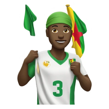 Haaland avec le drapeau du Senegal  sticker