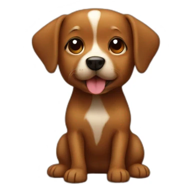small brown dog enjoy sticker