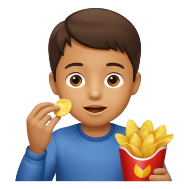 Cips yiyen çocuk  sticker