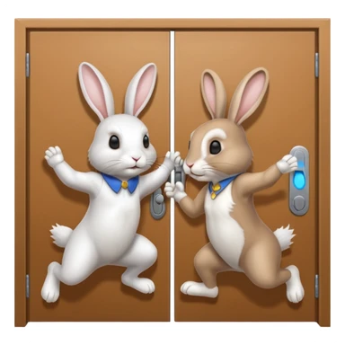 I want the alliance leader to kick me out of the alliance and close the door, so that they both look like rabbits. sticker
