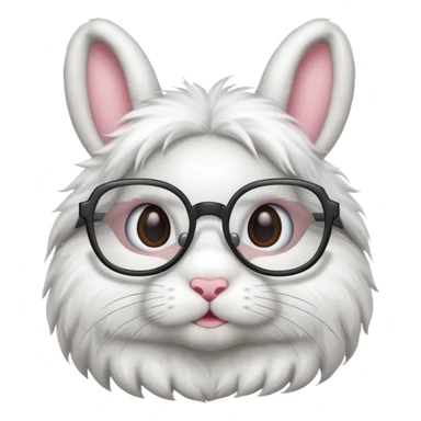 bunny with eyeglasses sticker