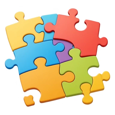 puzzle pieces fitting together sticker