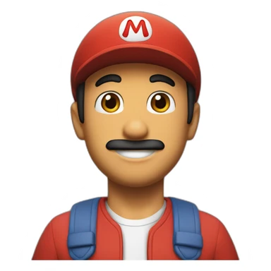 Pochita with mario sticker