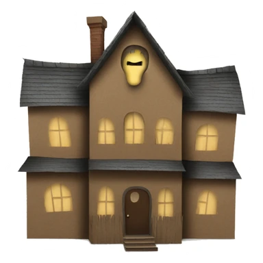 Huge Cardboard haunted house  sticker