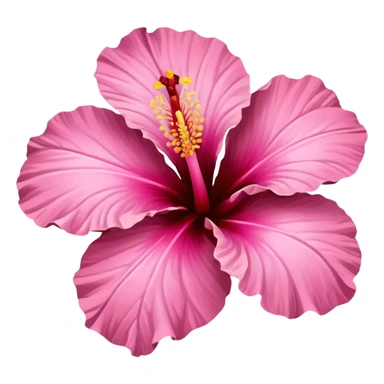 pink and brown hibiscus sticker