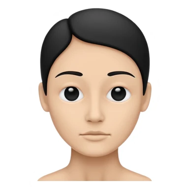 Minimalistic flat vector icon, iOS style, thin black outline on white background. Person silhouette. Black, completely monochrome, matte. no eye sockets, no pupils, no eyebrows, clay render style, modern digital illustration, octane render. sticker