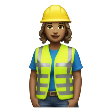 Caitlin Clark is a construction worker wearing a patriotic dress with a neon yellow safety vest over the dress. she also has a hard hat and a patriotic patch on the vest sticker
