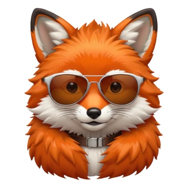 fox with sunglasses sticker