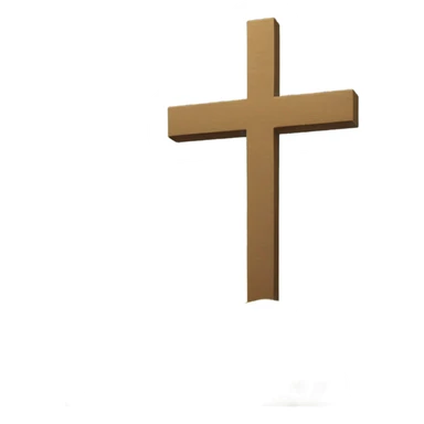 A cross on a hill sticker