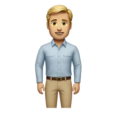 Memoji of Michael from the Office Wearing: Slightly rumpled button-downs and khakis sticker