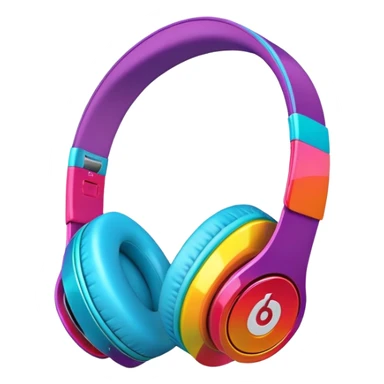colorful Beats headphones sticker