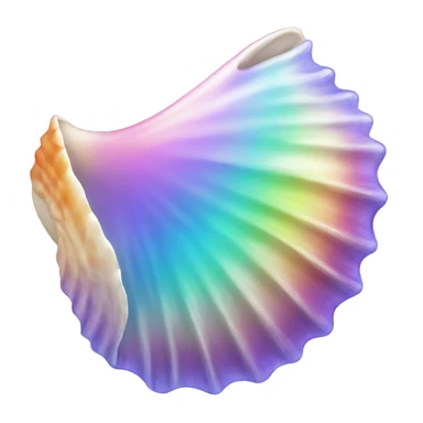 Sparkling rainbow seashell  sticker