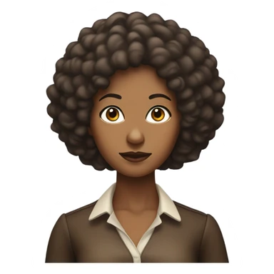 Miss Sherlock as a brown-skinned woman with an afro  sticker