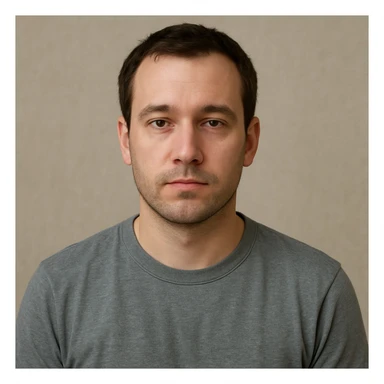 an unknown man, neutral expression, casual clothing, generic appearance sticker