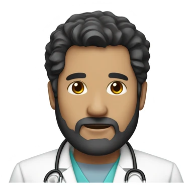 my dad he is 45 and a doctor with black hair and beard and white sticker