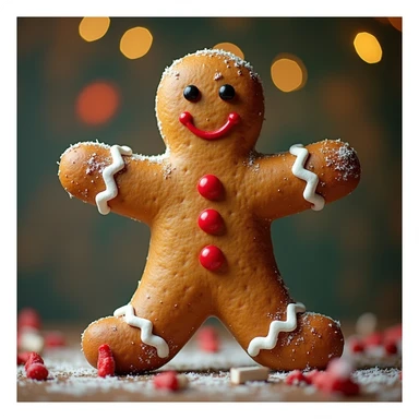 gingerbread man sticker