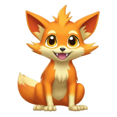  Fennekin-Quilava—Charmander-Fakemon Full body sticker