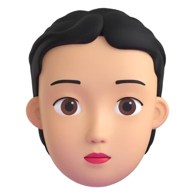 Asian descent boy face sticker