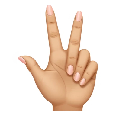 pointer finger, middle finger and pinky finger up, ring finger down sticker