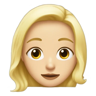 persona blanca mirando al sudeste rubia, ojos celestes sticker