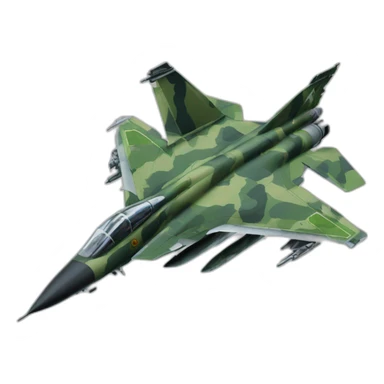 Saab viggen fighter jet with green camo sticker