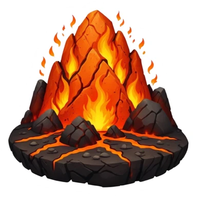 mars with fire and lava on it sticker