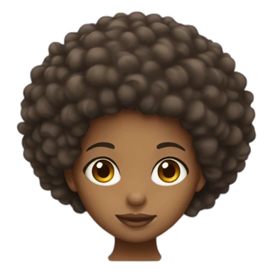 afro hair girl sticker