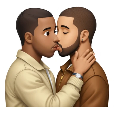 Diddy kissing drake sticker
