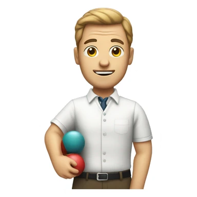 Math teacher playing bowling  sticker