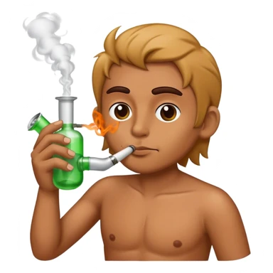 Smoking a bong sticker
