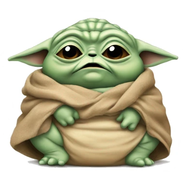 Jabba the hutt like baby yoda sticker