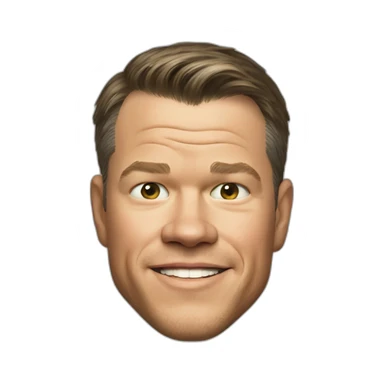 matt damon happy birthday sticker