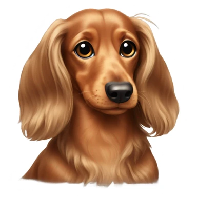 longhaired mini dachshund sticker