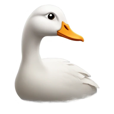 goose with a frown face sticker
