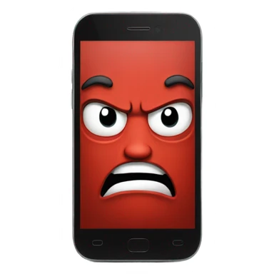 Furious Red smartphone  sticker