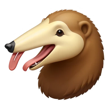 anteater sticking its tongue out sticker