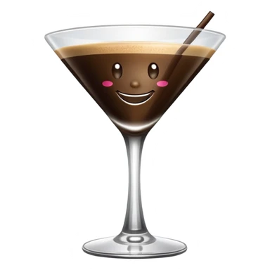 Espresso martini glass with a smile  sticker
