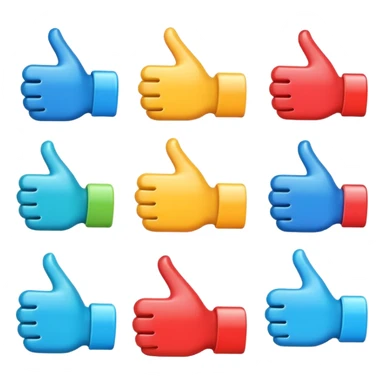 tap hand  icons in 3d sticker