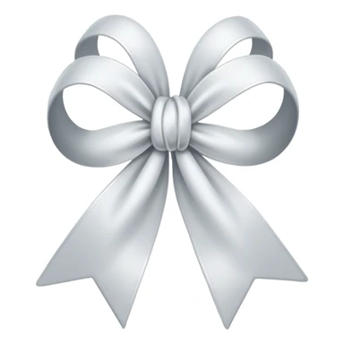 white ribbon, double knot, no text, light background sticker