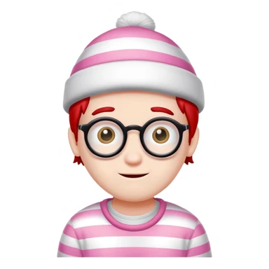 Full size Waldo in pink sticker