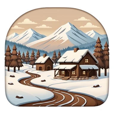 Brown winter aesthetic  sticker