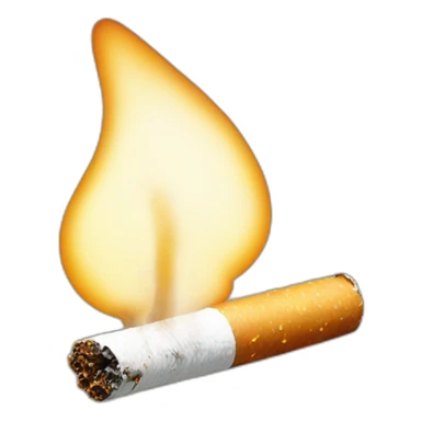 A lit cigarette with „179“ drawn onto it sticker