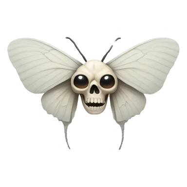Skull moth sticker